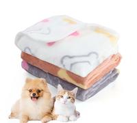 CIYIN 3 Pezzi Coperta Cane, Copertina per Animali,Copertina Cane Lavabile,Animali Domestici Coper tina Gatto,Coper tina per Cani Gatti Piccola e Media Taglia (Bianco, marrone, grigio, 60 x 40 cm)