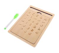 CIYODO 1 Set Lavagna Tracciamento Alfabeto Legno per Apprendimento Strumento Scrittura Educativo Interattivo Legno Naturale per Sviluppo Linguistico e Scrittura Sicura