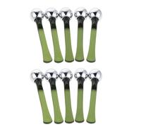 CIYODO 10 Pezzi Bastoncini Massaggiatori per Contorno Occhi in Metallo Verde Scuro Applicatori Precisi per Crema Occhi Antigonfiore Portatili per Uso Quotidiano e Viaggi