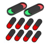 CIYODO 10 pezzi Cartelli Scorrevoli Porta Privacy Segnali Occupato Vuoto in Vetro Organico Nero Indicatore Stato Silenzioso per Bagno Ufficio Hotel Sala Riunioni