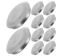 CIYODO 10 Pezzi Copri Foro Lavello in Acciaio Inox Copri Foro Tondo Diametro Interno 35mm Argento e Piano Cucina Bagno Uso Domestico Quotidiano