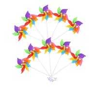 CIYODO 10 Pezzi Girandole da Giardino Colorate con Asta Cava e Ventosa Decorazioni Rotanti per Esterni Feste e Cortili Lame per Festive e Giardino