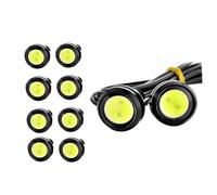 CIYODO 10 pezzi Luci LED Auto Impermeabili Antipolvere Lampadine Eagle Eye in Alluminio Resistenti alla Corrosione Alta Luminosità e Basso Consumo per Retromarcia e Sicurezza di Guida