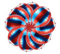 CIYODO 10 Pezzi Palloncini Per Feste Carnevale Decorazioni Compleanno Shower Palloncini Alluminio Rossi Blu Allestimento Muro Finestra Porta
