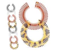 CIYODO 10 pezzi Pettine Circolare Elastico in Plastica Flessibile per Capelli da Donna Fascia Capelli Pettine Completo Adatto Ragazze e Bambine Colori Classici Casuali Colore Casuale