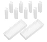 CIYODO 10 pezzi Scatola per Vetrini Microscopici in Plastica Trasparente Custodia Protettiva Scorrevole per Diapositive Contenitore per Vetrini Patologici per Laboratori e Spedizioni