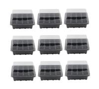 CIYODO 10 Pezzi Vaschette Semina Celle con Coperchio Trasparente Vassoio Germinazione Germogli in Plastica Leggera per Coltivazione Piantine e Bonsai Kit Propagatore Interno ed Esterno