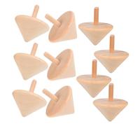 CIYODO 10 Trottola in Legno per Giochi DIY da Colorare Educativo Montessori per Coordinazione Occhio Mano e Creatività Legno Naturale Sicuro per Attività Indoor e Outdoor