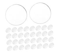 CIYODO 100 Pezzi Cabochon in Rotondi Trasparenti Cupola in Adesivi Per Frigorifero Collegamenti in Rotondi Piatti Pendenti Cabochon in Artistico Astratto