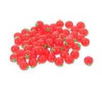 CIYODO 100 Pezzi Miniature Pomodori Finti Modelli Frutta Artificiale Miniatura per Casa delle Bambole Gioco di Ruolo per Facili da Trasportare e Usare