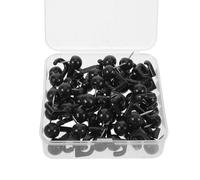 CIYODO 100 Pezzi Puntine da Disegno con Gancio Nero per Bacheca in Sughero Spilli per Appendere Foto e Decorazioni da Parete Fissaggio Sicuro per Cornici e Progetti DIY