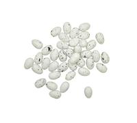 CIYODO 100 Pezzi Uova di Piccione Finte 3X2 CM in Schiuma Bianche Decorate Creative Fai da Te per Piccioni Viaggiatori Decorazioni Casa e Negozio Superficie Liscia e Realistica