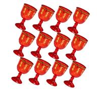 CIYODO 12 Da Vino in Plastica Riciclabile Per Matrimonio Cinese Bicchieri Da Festa Antichi Bicchieri Rossi Da Vino Decorative Per Bere