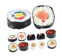 CIYODO 12 Pezzi Cibo Plastica Giocattolo Sushi Artificiale Decorazioni Cibo Finto Realistico Oggetti Scena Alimentari Set Per Esposizione Collezionismo