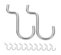 CIYODO 12 pezzi Ganci per Pannello Ferro Zincato Accessori Pegboard Resistenti e Compatti per Organizzazione Negozio Officina e Garage Portautensili Stabile e Facile da Installare