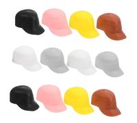 CIYODO 12 Pezzi Mini Cappelli Visiera Per Bambole in Miniatura Decorazione Per Casa Delle Bambole Cappello Per Bambola Fai-da-te