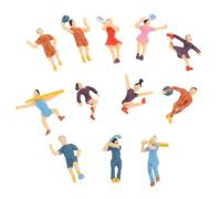 CIYODO 12 Pezzi Mini Modelli Umani in Plastica da 2,5 Cm, Decorazioni per Micro Paesaggi e Tavoli di Sabbia, Figure Dipinte Resistenti alle Intemperie per Hobby Manuali e Collezioni