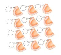 CIYODO 12 Pezzi Portachiavi Halloween Forma Dente Decorazione per Borse e Ciondoli Unici e Divertenti per Feste e Regali Portachiavi Resistente e Realistico Charm per Borse e Accessori