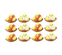 CIYODO 12pezzi Pasqua Mini Nel Soffici Per Decorazioni Da Tavolo Finti Per Abbellire Torte e Ambienti Interni Ed Esterni