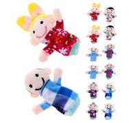 CIYODO 18 Pollici Burattini da Dito in Tessuto Non Tossico Famiglia di Pupazzi Morbidi Colorati per Giocattoli Educativi per Narrazione Gioco di Ruolo e Sviluppo Sociale