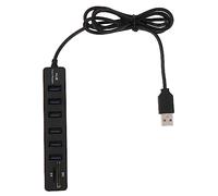 CIYODO 1pezzi Hub Usb Multifunzione Porte Con Lettore Schede Di Memoria Espansione Dati Per Laptop e Computer Adattatore Di Trasferimento Plug and Play Nero