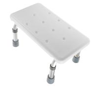 CIYODO 1pezzi Sedia Da Bagno Regolabile in Altezza in Lega Di Alluminio Sgabello Da Bagno Seduta in Pe Antiscivolo e Poggiapiedi Per Anziani Adulti e Persone Disabilità