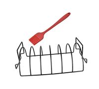 CIYODO 1Set Grigliatura Antiadente per Barbecue Rack per Carne Spazzola per Strumento BBQ Pratico e Portatile