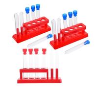 CIYODO 1Set Provette con Rack per Esperimenti Scientifici Portaprovette Colorati Provette con Tappi Misti Kit Didattico per Ragazza per Attività e Scienze