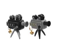 CIYODO 2 Mini Proiettore Film Retrò da Tavolo Giocattolo Interattivo Manovella per Decorazione Vintage per Casa e Ufficio Accessorio Miniatura per Dollhouse