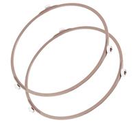 CIYODO 2 Pezzi Anello Rotante Per Piatto Girevole Per Microonde Anello Di Supporto Per Piatto Rotante in Plastica Staffa