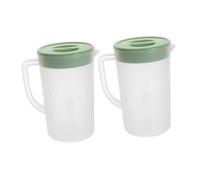 CIYODO 2 pezzi Brocca Acqua Grande Capacità Resistente Alte Temperature con Coperchio Brocca Trasparente per Frigorifero per Tè Succhi e Bevande Fredde in Cucina e Ufficio