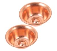 CIYODO 2 Pezzi Ciotola Offerta Buddista Vintage Tazza Rame Acqua Santa Contenitore Religioso Ornamento Fornitura Ciotola Per Offerte Buddiste Resistente