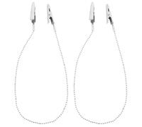 CIYODO 2 pezzi Clip Porta Tovaglioli con Catena in Metallo per Bavaglini Dentistici Leggeri e Portatili per Adulti e Anziani in Clinica e Casa