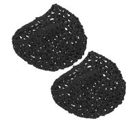 CIYODO 2 pezzi Cuffia Dormire Capelli in Rete Traspirante Elasticizzata Nera Protezione Capelli Notte e Look Elegante Leggera e Confortevole per Donna