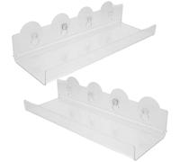 CIYODO 2 Pezzi Mensola da Finestra per Piante Galleggiante in Acrilico con Ventosa Estensione Davanzale Interni per Vasi Succulenti ed Erbe Aromatiche Supporto Compatto e Resistente per