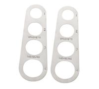 CIYODO 2 pezzi Misuratore Spaghetti in Acciaio Resistente Righello per Porzioni Preciso con Segni Scala Strumento Compatto per Controllo Dose Pasta e Noodles Utensile Cucina Facile da