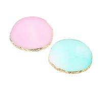 CIYODO 2 pezzi Palette per Unghie in Resina con Dorato Vassoio per Miscelare Colori Smalti Gel e Semipermanenti Strumento Professionale per Nail Art e Manicure Design Unico e Durevole