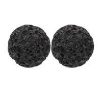 CIYODO 2 Pezzi Pietra Lavica Nera a Forma di Palla per Esfoliazione della Pelle Morta e Cura del Tallone, per Piedi e Talloni, la Cura del Piede a Casa