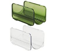 CIYODO 2 Pezzi Portabottiglie Impilabile Trasparente Organizzatore per Bottiglie per Cucina e Frigorifero Pz Design Armadi e Dispense