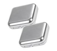 CIYODO 2 Pezzi Posacenere Mini Portatile in Acciaio Inossidabile Design Quadrato Compatto e Resistente per Auto Viaggi e Uso ed Esterno Tascabile e Facile Trasportare