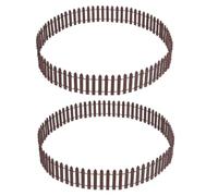 CIYODO 2 Pezzi Recinzione Mini Giardino Flessibile in Legno e Ferro Mini Recinzione Decorativa per Paesaggi in Miniatura e Piante Grasse Accessorio per Micro Paesaggi