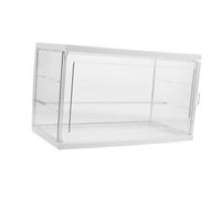 CIYODO 2 Pezzi Scatola Espositore in Acrilico Trasparente per Figure Vetrina Regolabile Strati con Divisorio Contenitore Impilabile per Miniature e