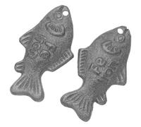 CIYODO 2 Pezzi Strumento di Cottura in Metallo Forma di Pesce per Integratore Minerale per Vegani Atleti e Donne in Gravidanza Supporto per Anemia (2pcs)