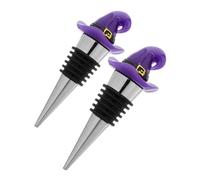 CIYODO 2 Pezzi Tappi per Bottiglie Vino Forma di Cappello da Strega Tappi Sigillanti Riutilizzabili e Ermetici per Conservazione Vino Accessori Halloween per Feste e Regali e Bevande