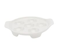 CIYODO 2 Pezzi Teglia per Escargot con Scomparti Piatto da Forno per Barbecue Design Antiscivolo e Liscio per Shellfish e Antipasti