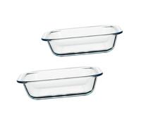 CIYODO 2 Pezzi Teglie da Forno Vetro Teglie Quadrate per Pizza Cucina Facili da per Frutta e Snack