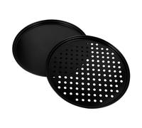 CIYODO 2 Pezzi Teglie per Pizza Carbon Steel Antiaderenti per Uso e Professionale