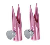 CIYODO 2 pezzi Temperamatite Cosmetico in Alluminio con Doppio Slot U per Sopracciglia e Eyeliner Temperino Portatile Resistente e Versatile per Matite Trucco di Varie Dimensioni