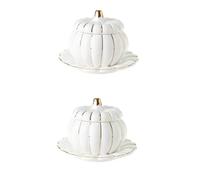 CIYODO 2 Set Di Ciotole in Ceramica A Forma Di Zucca Set Di Ciotole Per Zuppa Ciotole Per Riso Ciotole Da Cucina Piatti Tazze