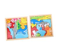CIYODO 2 Set Giochi Educativi Legno con Animali Impilabili e Puzzle da per Giocattoli Montessori per Sviluppo Manuale e Apprendimento Naturale